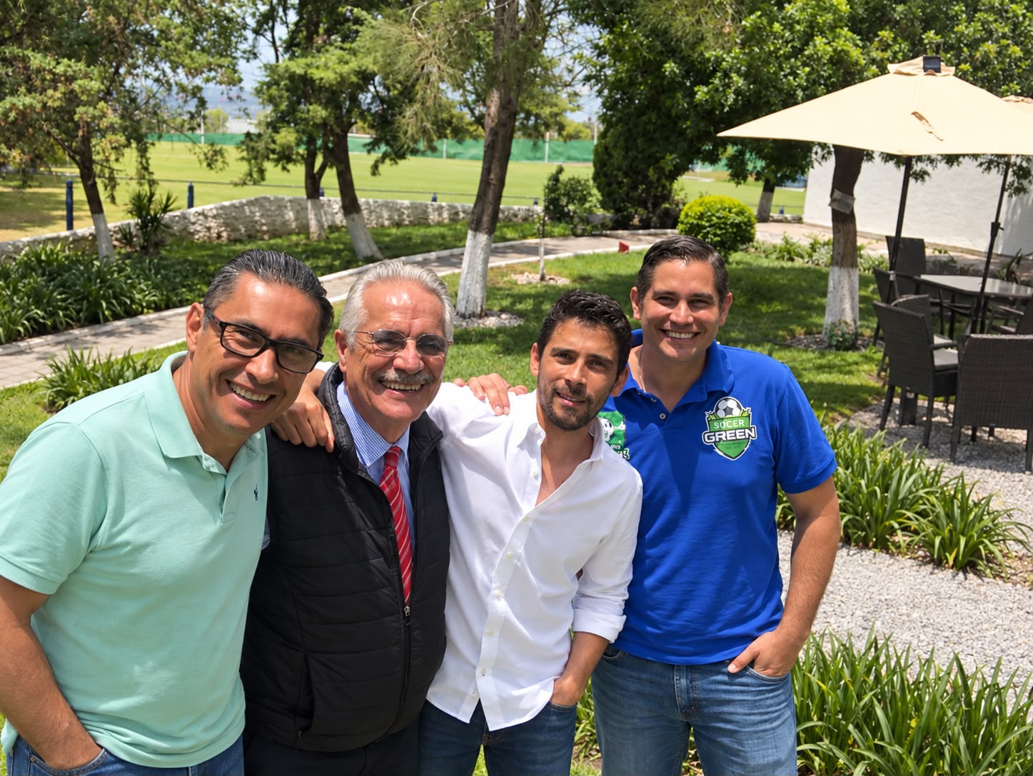 Los fundadores de Gallos Smiling: Mariano López, Samuel Mejía, Gabriel Mejía y Alejandro Esponda